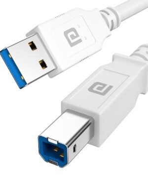 USB Printer Cable (USB Type-A to USB Type-B, 3 Meter, White)