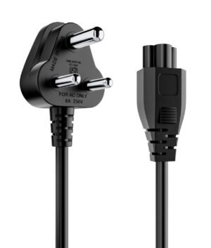 Laptop Power Cable (3-Pin, 350W, 1.2 Meter, Black)